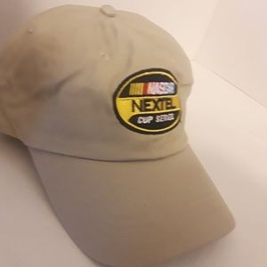 Nascar Nextel Cup Series Race Hat Velcro Tan Beige